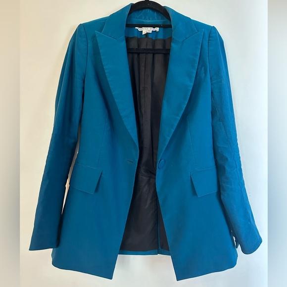 Veronica Beard - Blue long & lean dickey jacket - women’s size 0 - Picture 2 of 4